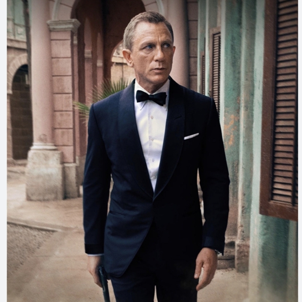 Dugger's Bond Black Shawl Lapel Tuxedo Satin Details Size 40 L x 34 NEW